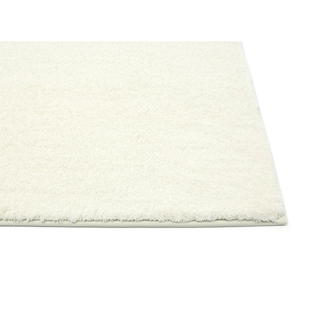 Yuki Velours Paspelteppich Wunschmass in Snow