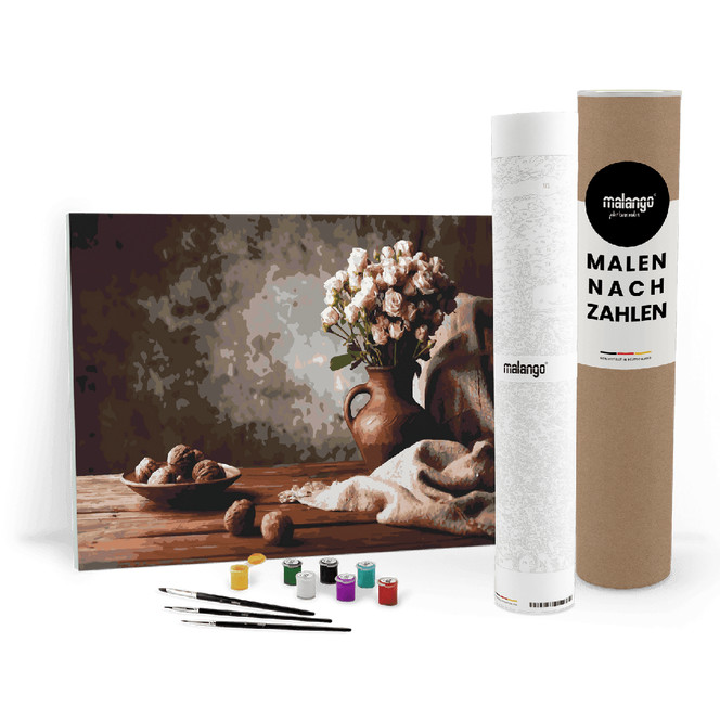 Malen nach Zahlen Leinwandbild - Stilleben