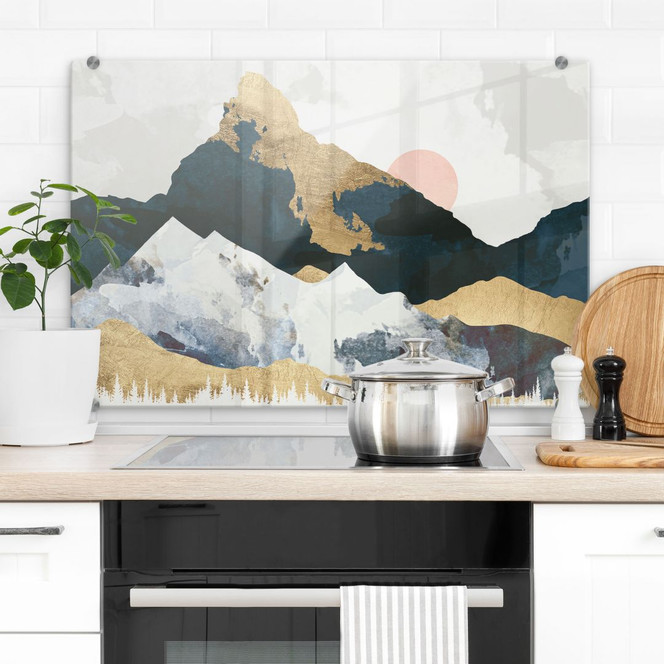 Spritzschutz Reflektion einer Winterlandschaft - SpaceFrog Designs