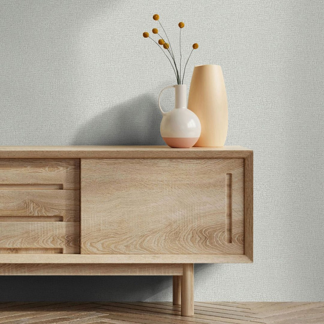 Vliestapete in Grau, Beige Strukturiertes Textil Putzoptik Uni