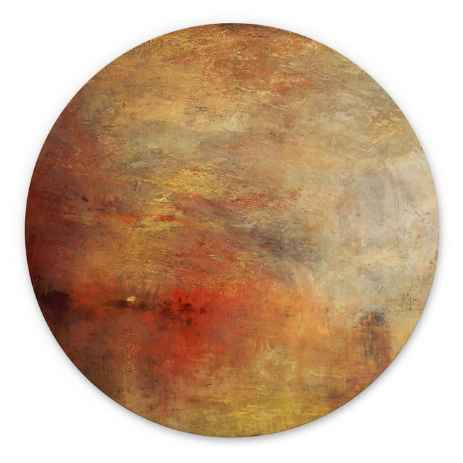Wandbild Turner - Sonnenuntergang über einem See - Alu-Dibond Rund