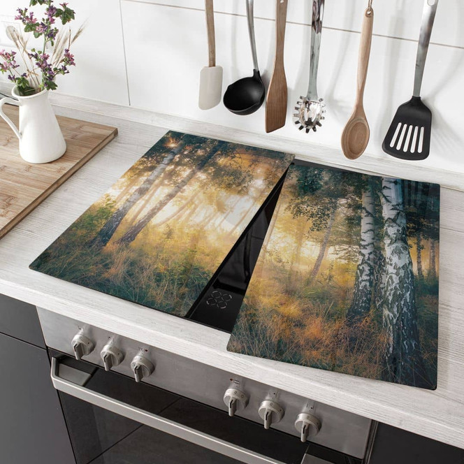 Herdabdeckplatte Sonnenschein im Birkenwald - Kado
