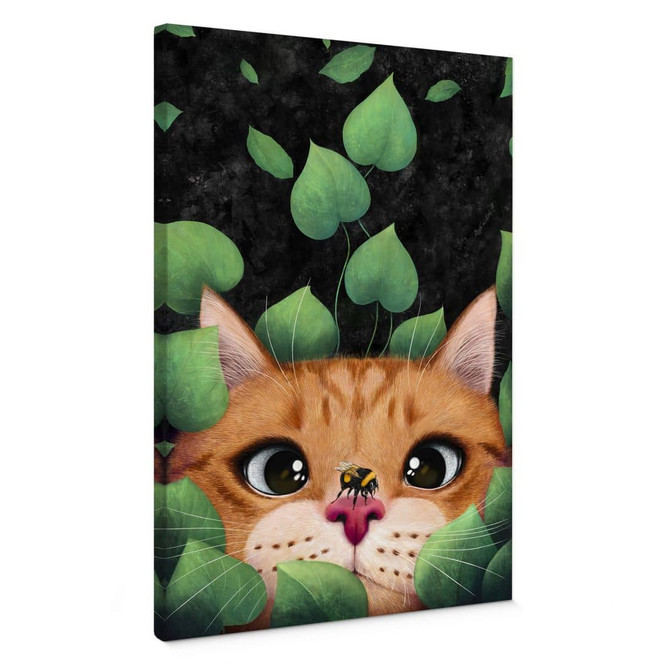 Leinwandbild Süsse Katze im Busch - Korenkova