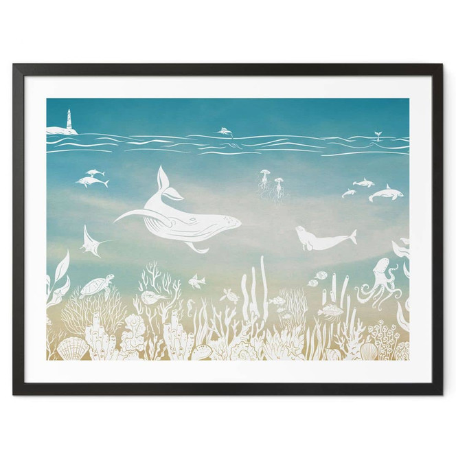 Poster Unterwasserwelt-Paradies - Ombre - Kikki Belle