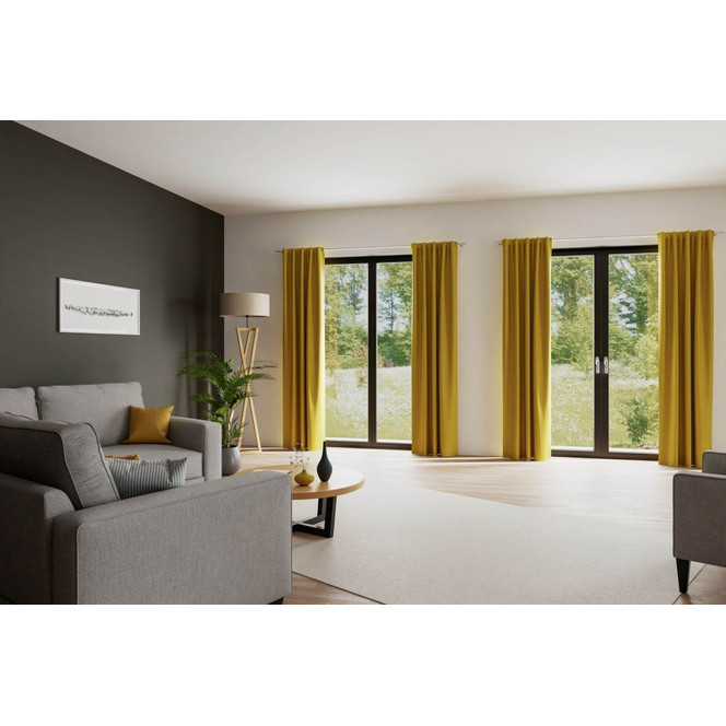 Homing Fertigschal mit verdeckten Schlaufen, Galdin safran - 2.45 x 1.4m - Bild 1