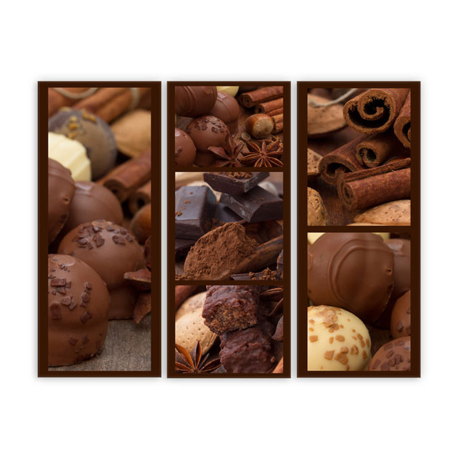 Acrylglasbild Schokoladentraum (3-teilig)