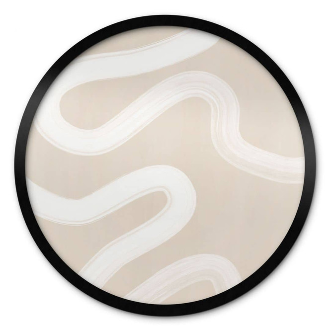 Poster One Line Art - Sanfte Strömung - Ristova - Rund