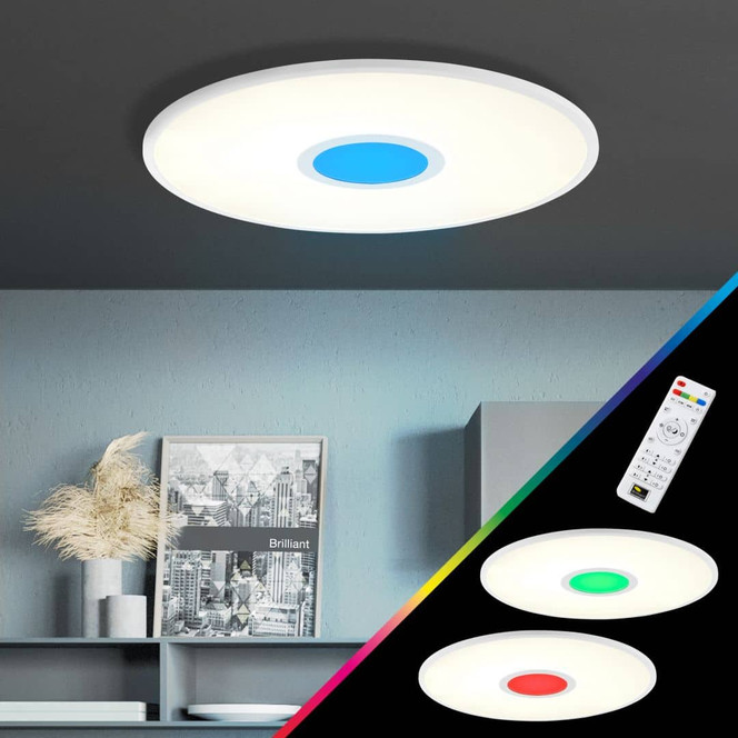 Deckenleuchte Mads, weiss, 5 x 45 cm, Metall Led panel, dimmbar