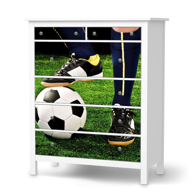 Klebefolie IKEA Hemnes Kommode 6 Schubladen - Fussballstar- Bild 1