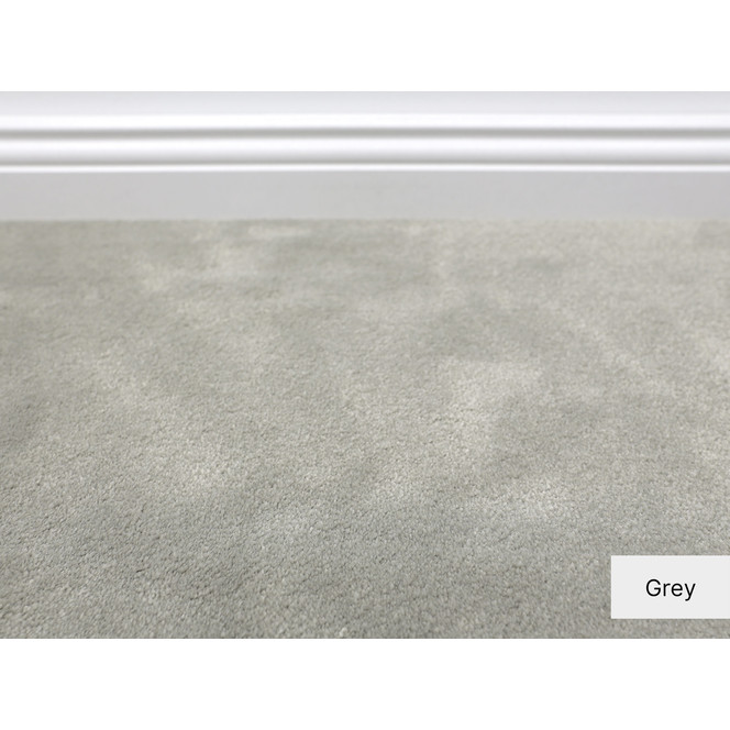 Samantha Velours Teppichboden Meterware in Grey