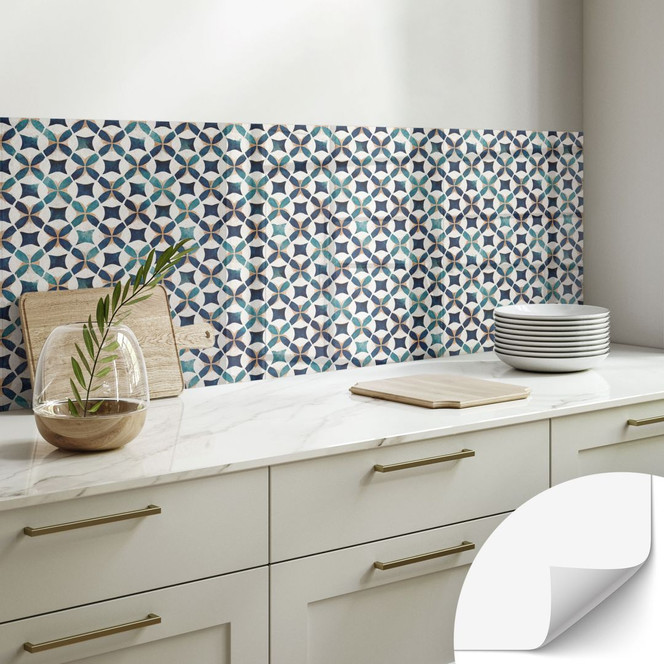 Selbstklebende Küchenrückwand Portugiesisches Muster - Azulejos - Treechild