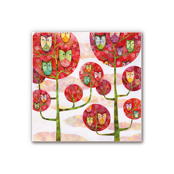 Wandbild Blanz - Eulen im Wald