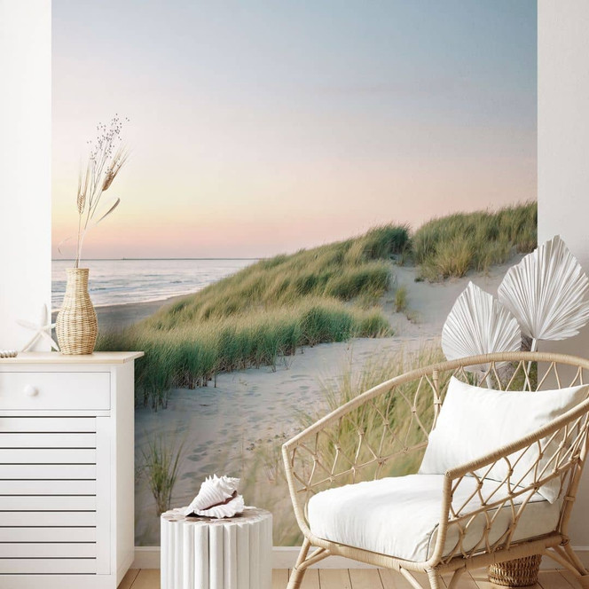 Fototapete Strand und Meer - Dünen an der holländischen Küste - Zwart