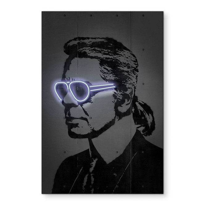 Wandbild Karl Lagerfeld - Mielu - Alu-Dibond