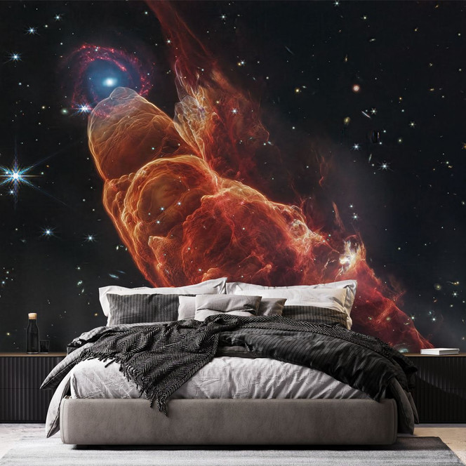Fototapete James Webb Telescope - Kosmischer Wirbelsturm Herbig Haro 49/50