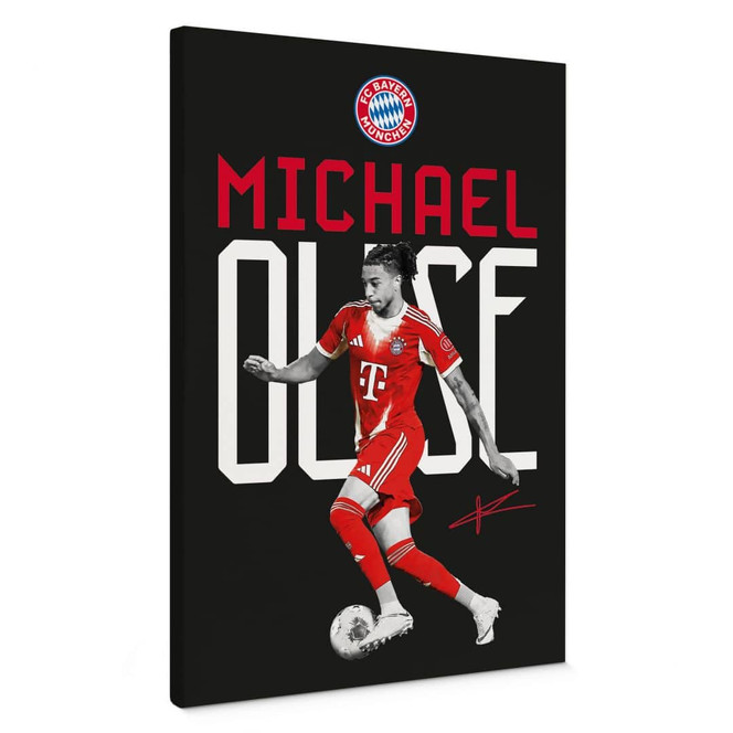 Leinwandbild FC Bayern Spieler Michael Olise 2025/26