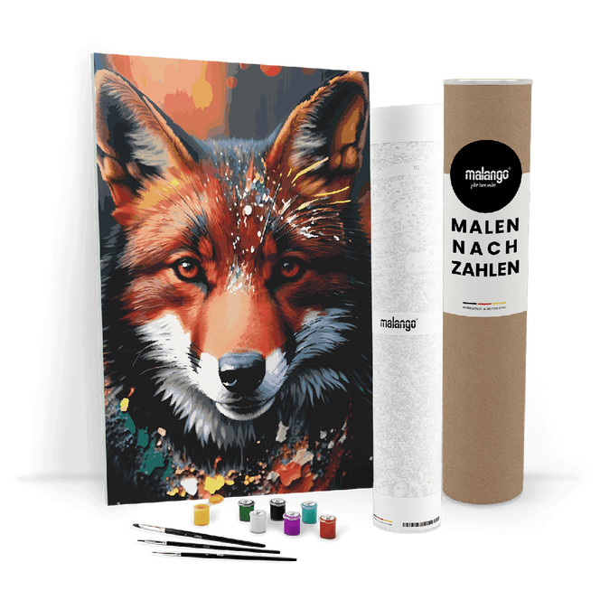 Malen nach Zahlen Leinwandbild - Fuchs Frank