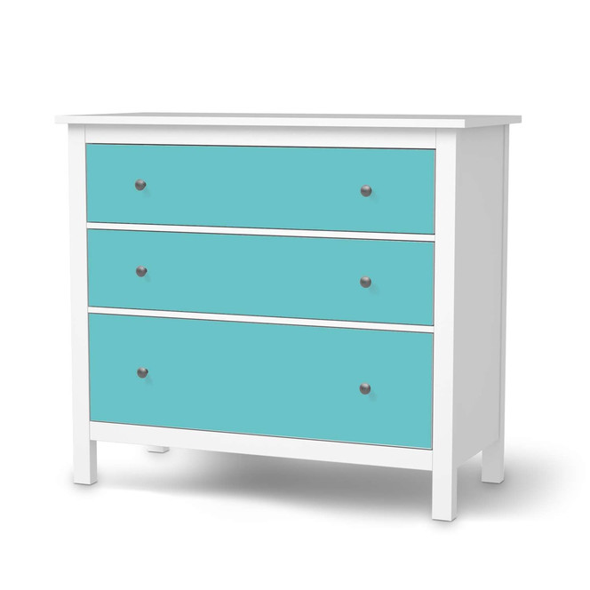 Möbelfolie IKEA Hemnes Kommode 3 Schubladen - Türkisgrün Light- Bild 1