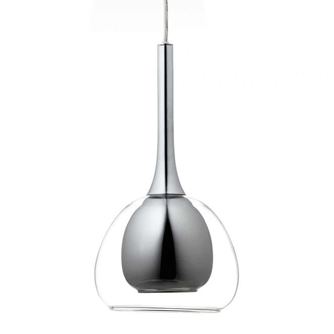 Pendelleuchte Iris, metallic, 120 x 66 cm, Glas Pendelleuchte, dimmbar