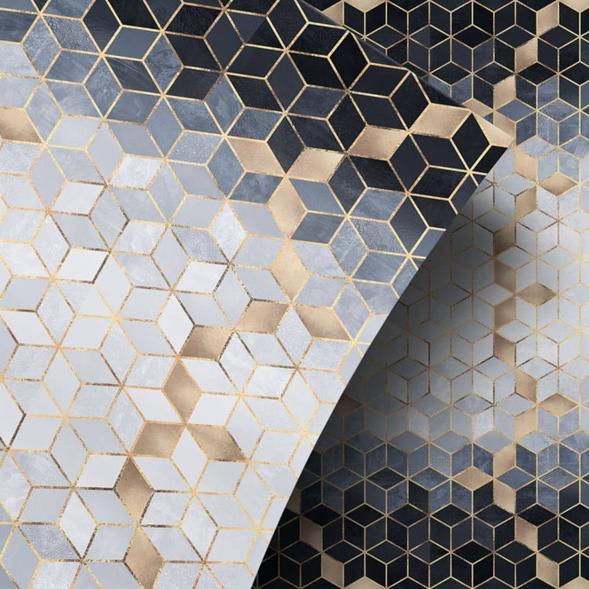 Möbelfolie Fredriksson - Blaue Geometrie