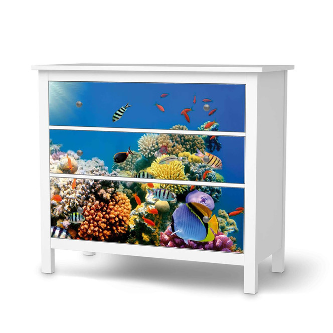 Möbelfolie IKEA Hemnes Kommode 3 Schubladen - Coral Reef- Bild 1
