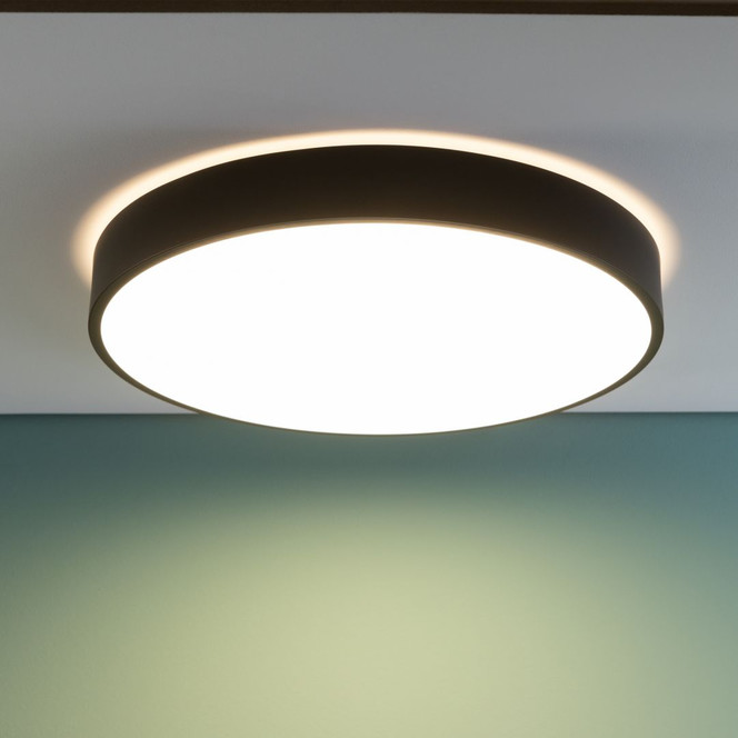 Deckenleuchte Niklas, schwarz, Ø 49 cm, Deckenlampe, dimmbar