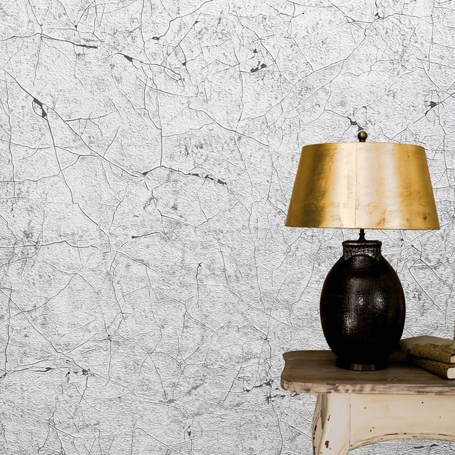 Vliestapete mit feiner chaotischer Linienoptik grau Struktur