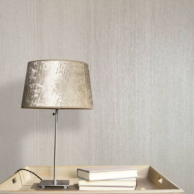 Vliestapete mit Streifen und Linien grau, pearl Struktur