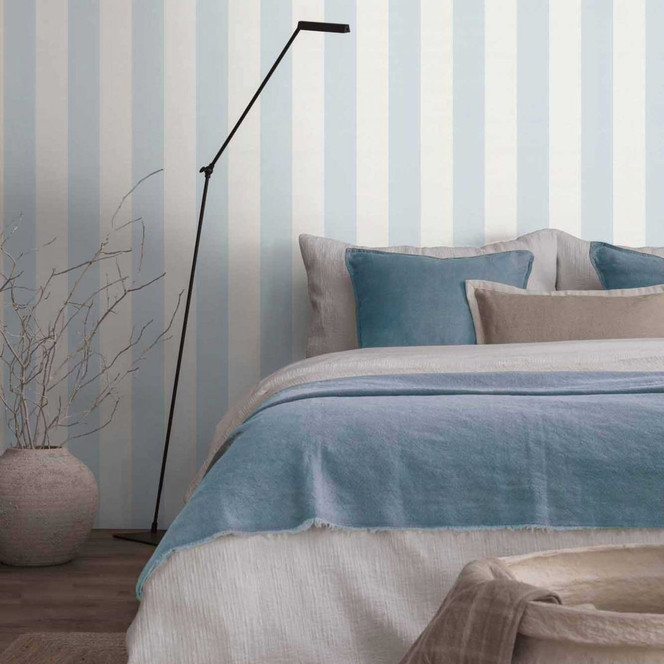 A.S. Création Vliestapete Liberté Blockstreifentapete blau, weiss