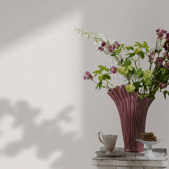 Vliestapete in textilem Uni Look weiss Uni