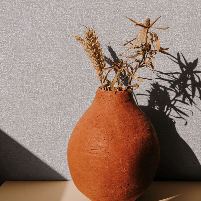 Vliestapete in Grau Strukturiertes Textil Putzoptik Uni