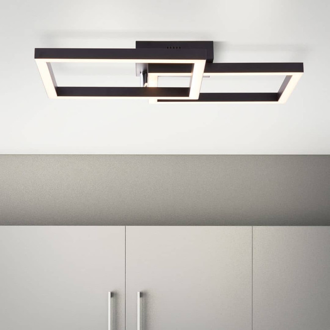 Deckenleuchte Kayla, schwarz, 9 x 50 cm, Metall Deckenlampe, dimmbar