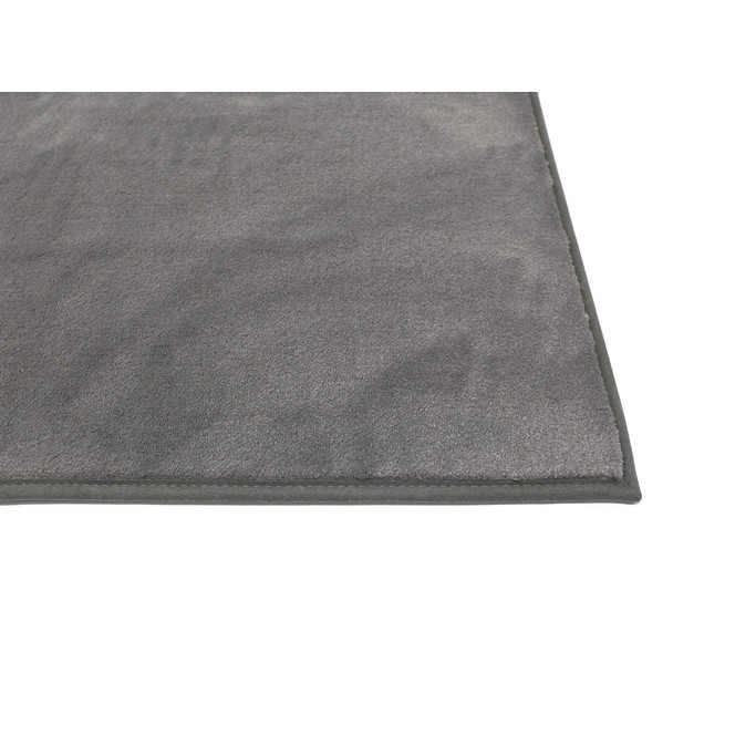 Samantha Velours Paspelteppich Wunschmass in Dark Grey