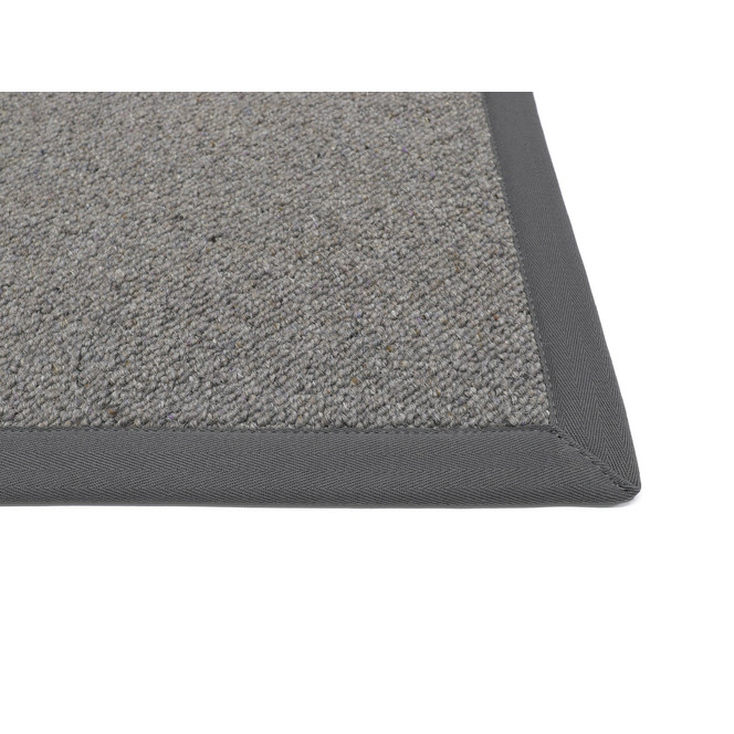 HEVO Corfu Wollteppich nach Mass Rechteck Wunschmass in Anthrazit