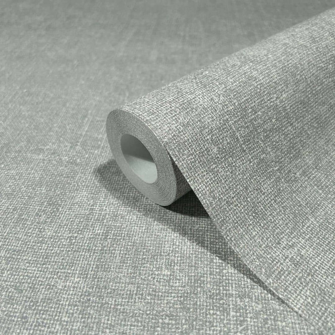 Vliestapete in moderner Struktur einfarbig grün, grau Uni