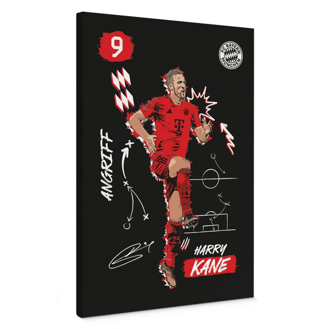 Leinwandbild FC Bayern - Harry Kane 2024/25