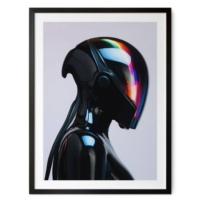 Poster Cyber Girl mit Helm - Paksoylu