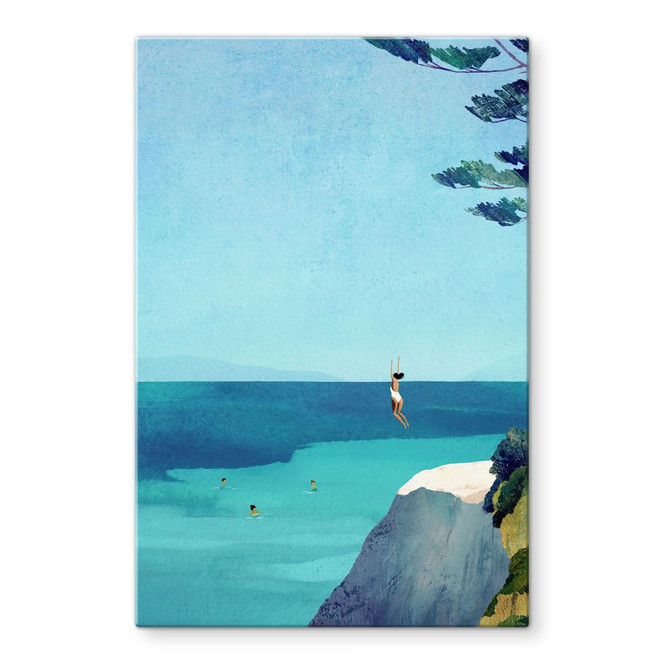 Glasbild Sommerglück am türkisblauen Meer - Rivers