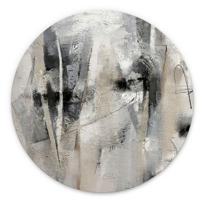 Wandbild Abstrakte Landschaft - Fedrau - Alu-Dibond Rund