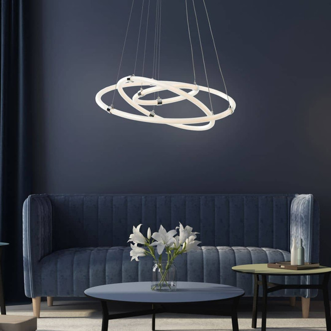 Pendelleuchte Mariam, metallic, 150 x 79.1 cm, Metall Pendelleuchte