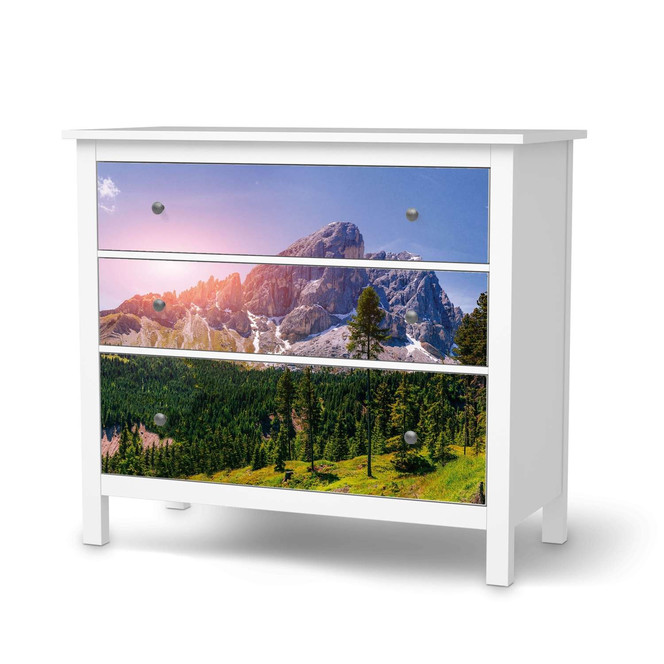 Möbelfolie IKEA Hemnes Kommode 3 Schubladen - Alpenblick- Bild 1
