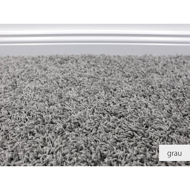 Fiji Hochflor Teppichboden Meterware in Grau
