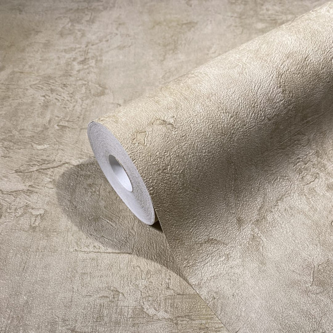 Vliestapete in Betonoptik Uni braun Struktur