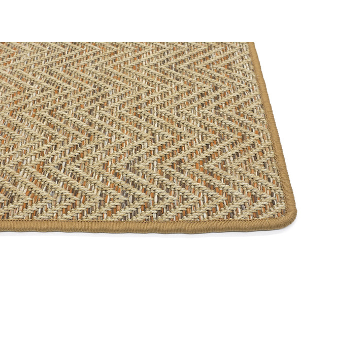 Frieda Kettelteppich Rechteck Wunschmass in Terra