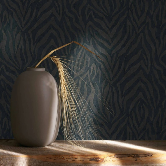 Vliestapete Schwarz Braun Streifen für Wohnzimmer Schlafzimmer Büro marburg Tapete