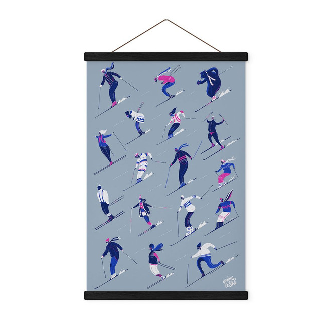 Stoffbild Skifahren im Winter - Harrison