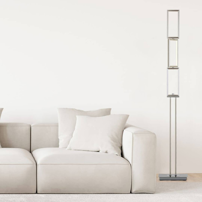 Stehleuchte Sia, metallic, 157 x 27 cm, Metall Stehlampe, dimmbar