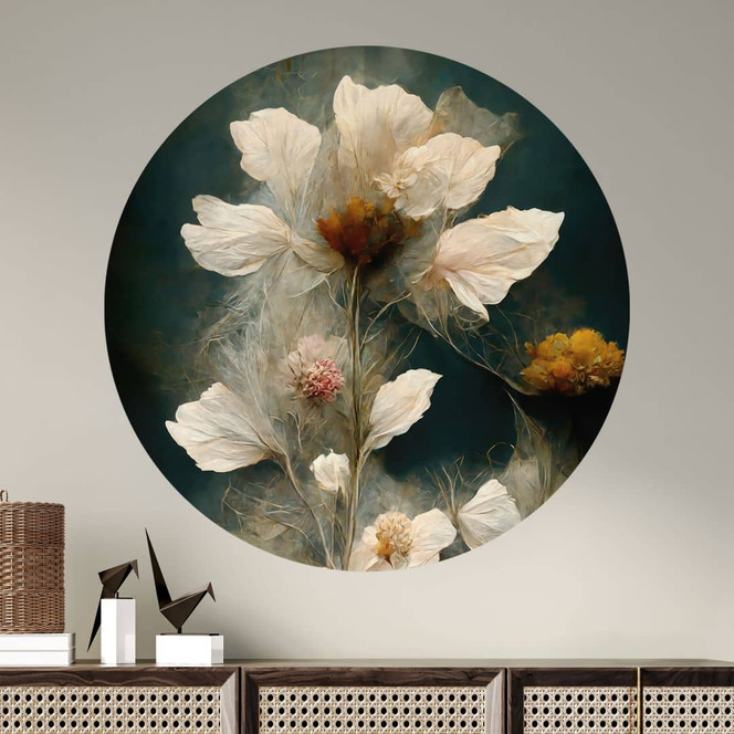 Wandtattoo Vergängliche Blütenpracht - Treechild - Rund