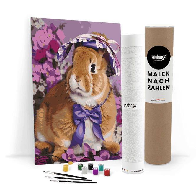 Malen nach Zahlen Leinwandbild - Osterhase Ophelia