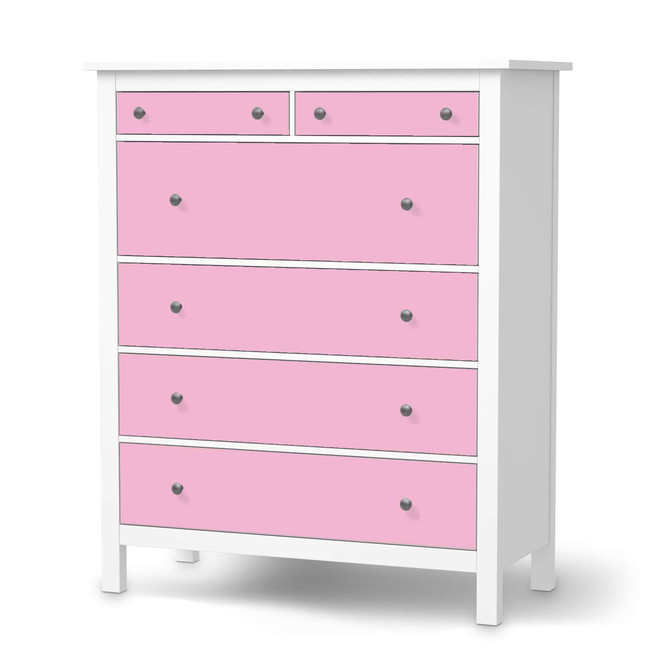Klebefolie IKEA Hemnes Kommode 6 Schubladen - Pink Light- Bild 1